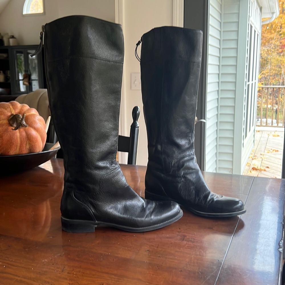 Black leather riding boots.  Nine West Vintage America Collection